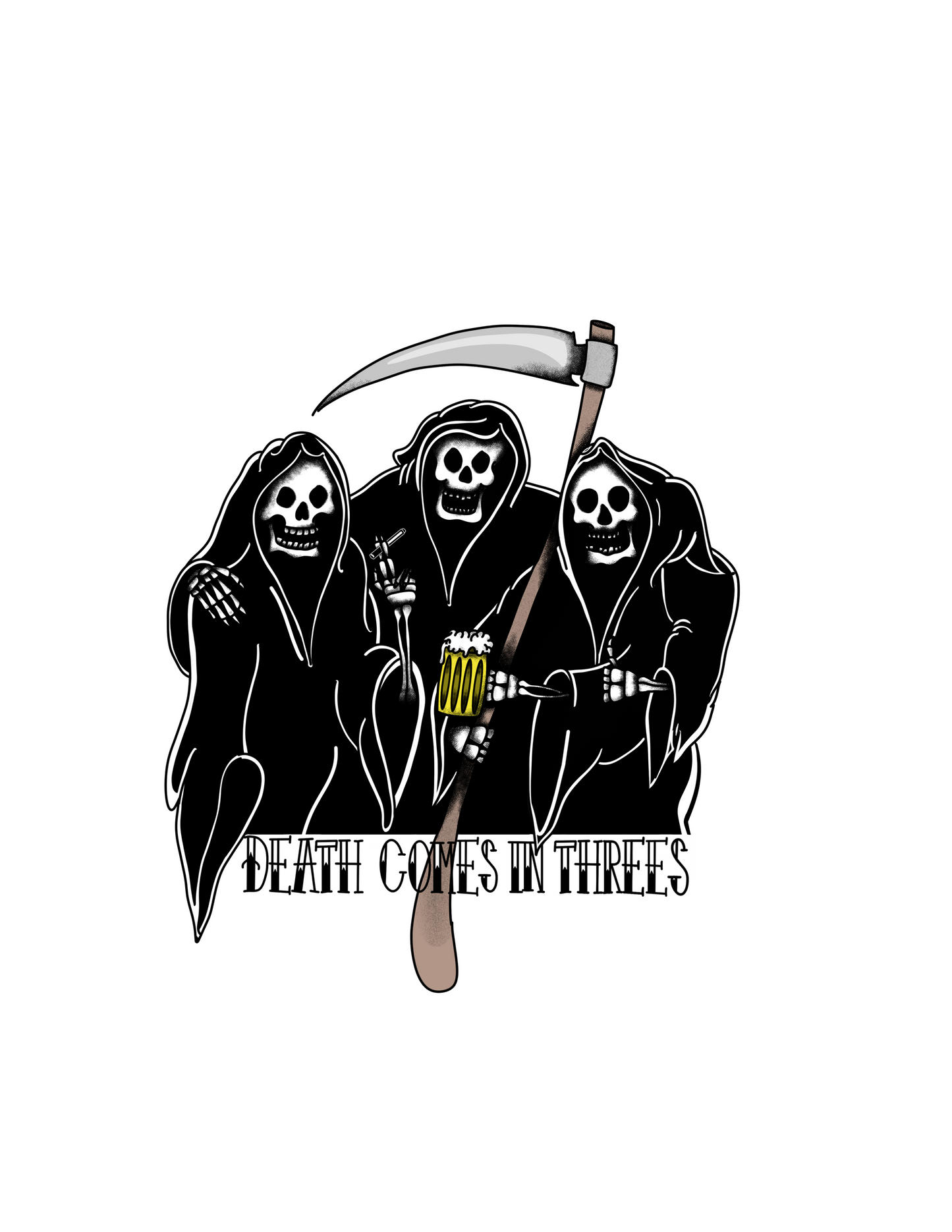 death comes in threes original illustration