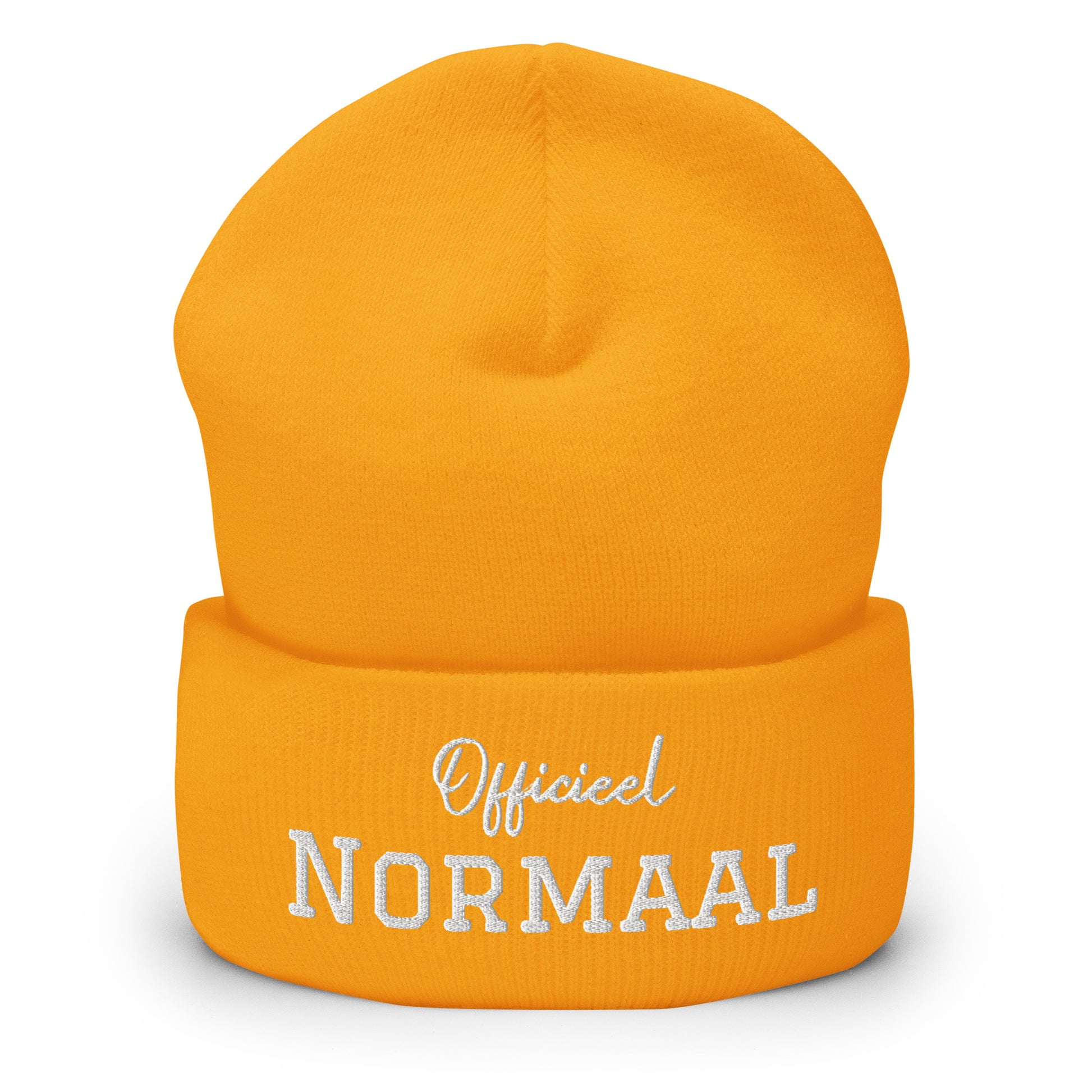 margi colorful beanie cosy and warm funny officieel normaal orange gold