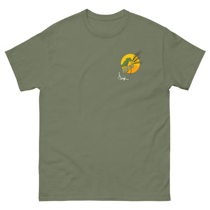 Margi Beer original T-shirt design hop militairy green front hand drawn illustration