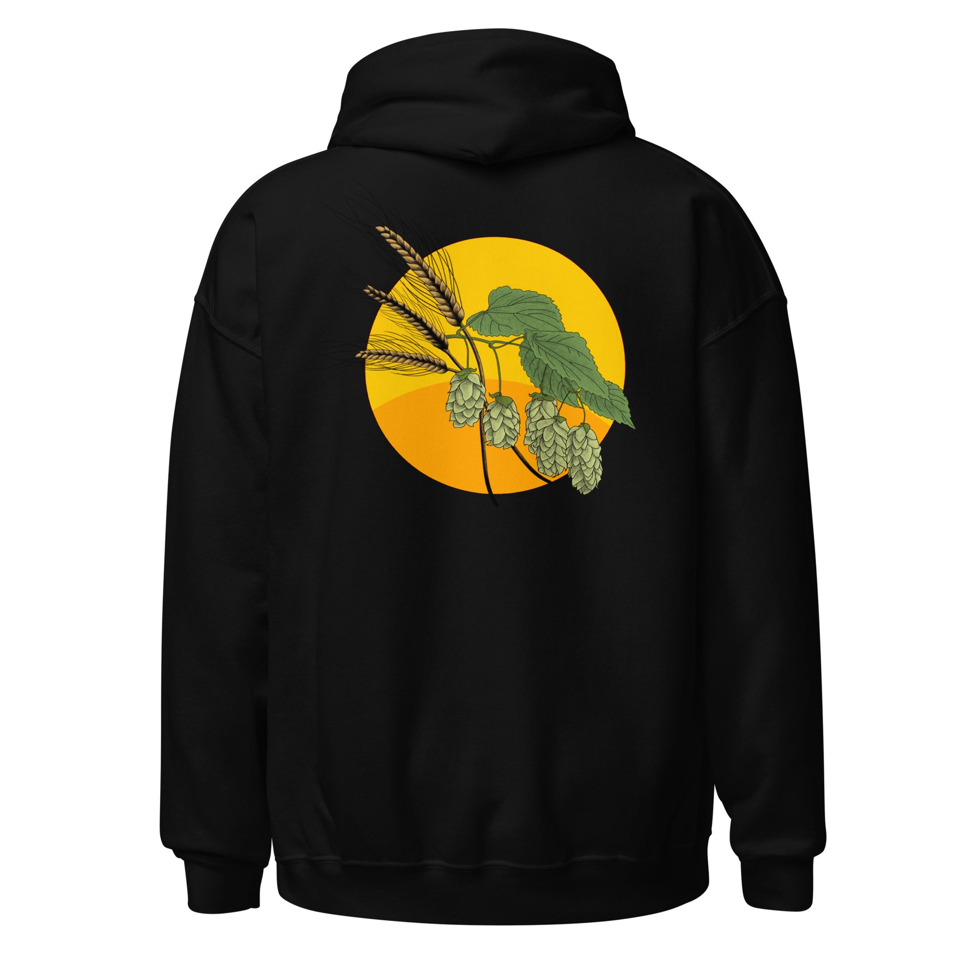 Margi Beer hoodie original design hand drawn illustration black back