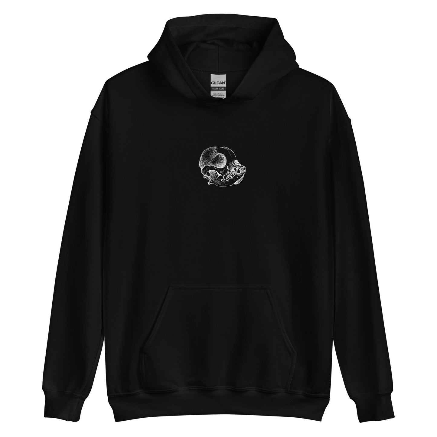 Margi Boston Terrier Skull hoodie original design hand drawn illustration black