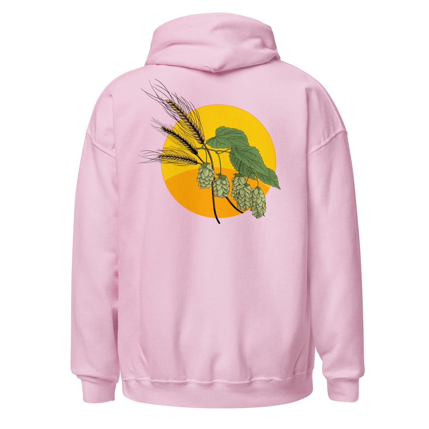 Margi Beer hoodie original design hand drawn illustration pink back