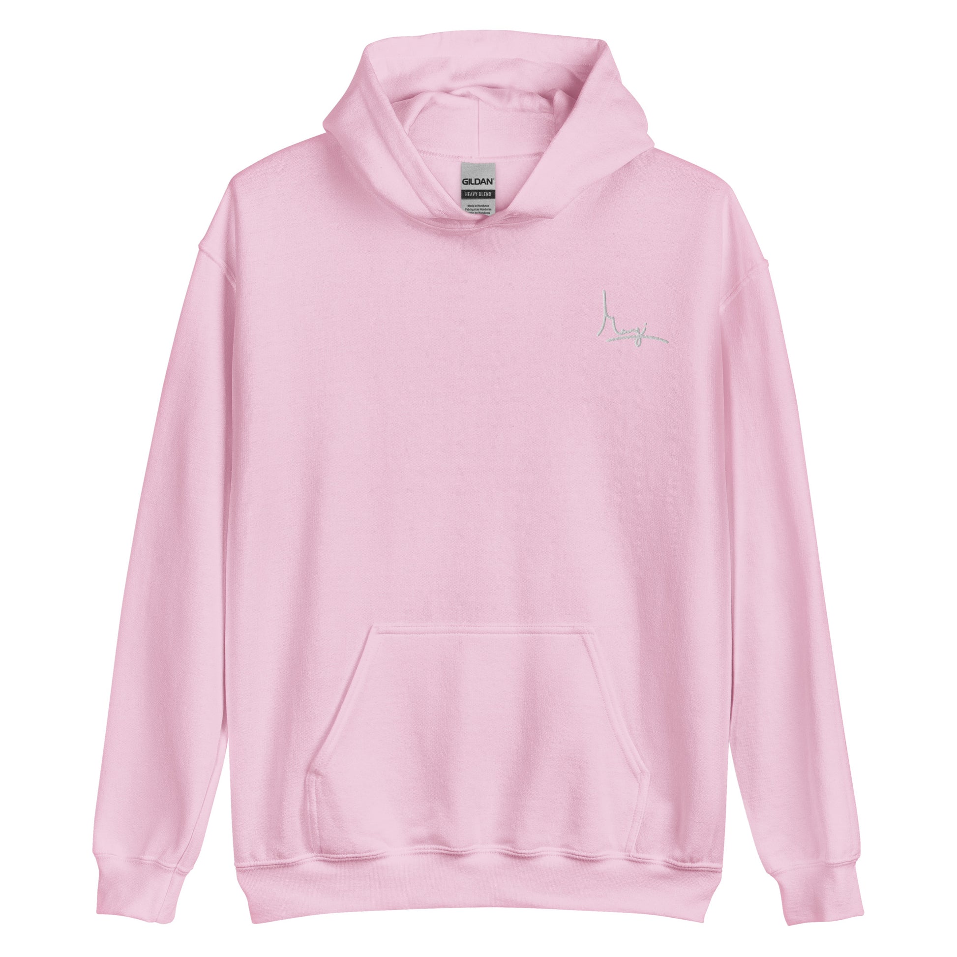 Margi logo hoodie embroidery embroided original design hand drawn illustration pink