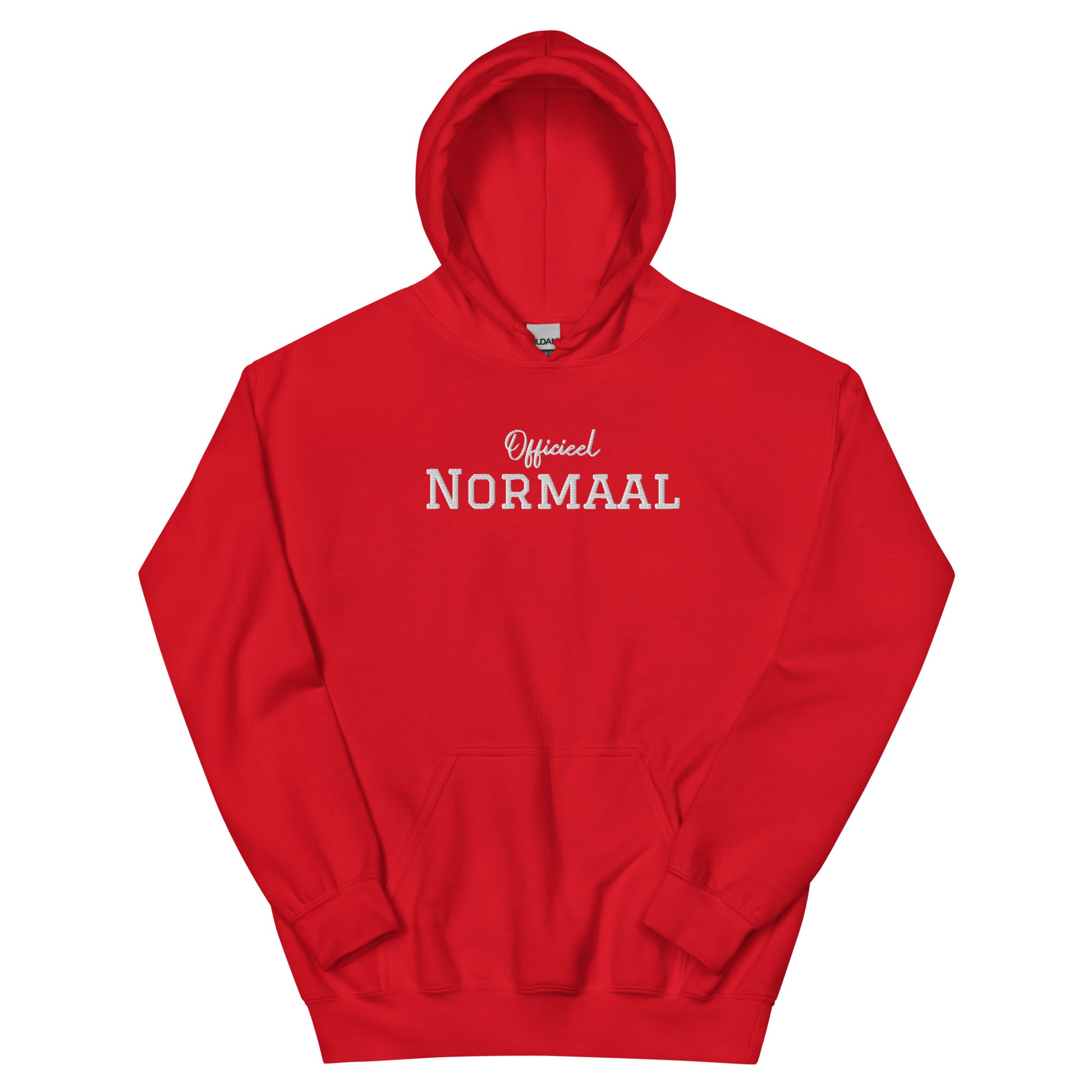 Margi Officieel normaal funny cosy and colorful hoodie red front